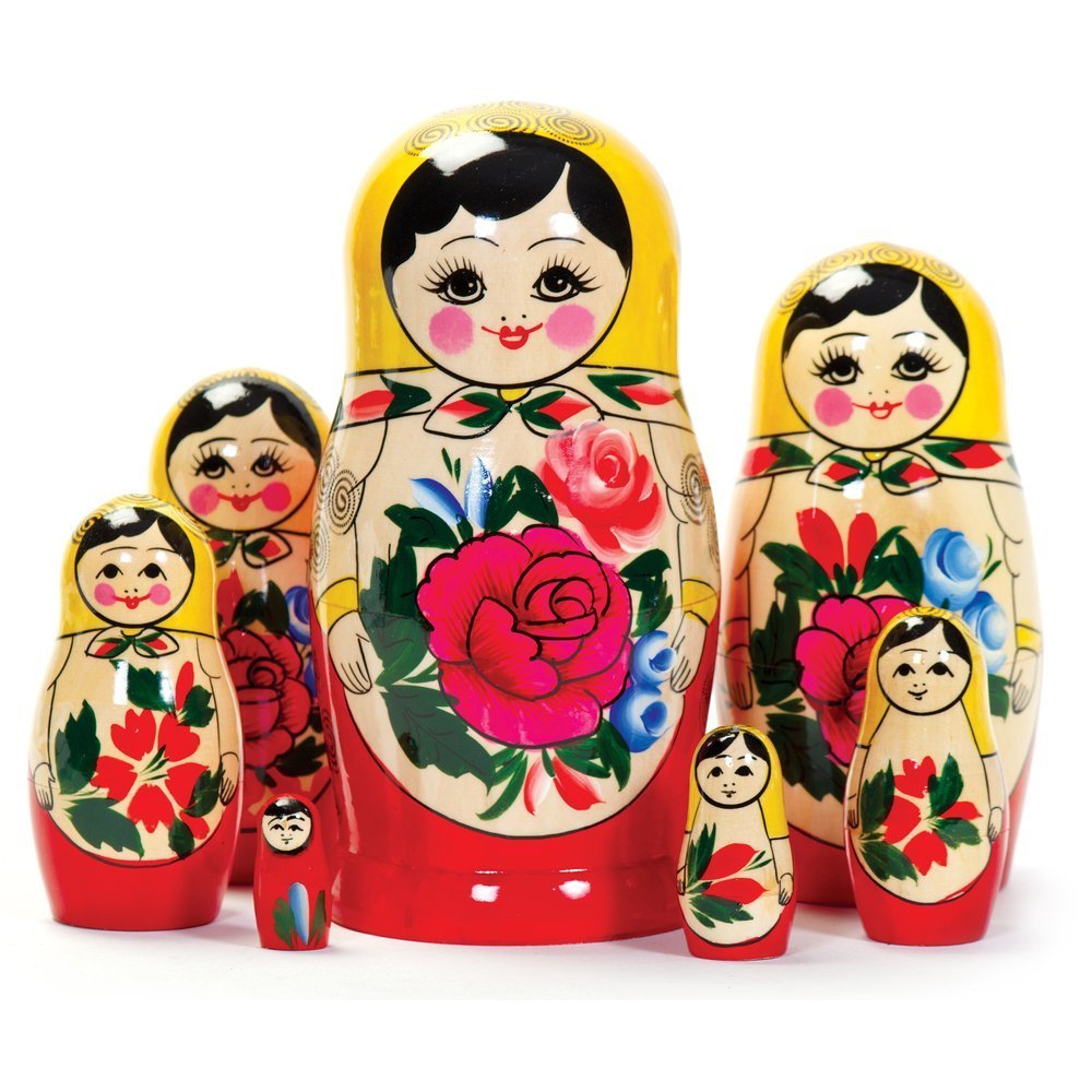 Poupées Russes Poupées Gigognes 10 Pieces Russie Peinte a La Main
